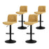 Artiss 4x Bar Stools Kitchen Swivel Gas Lift Chairs Brown-Furniture > Bar Stools & Chairs > Table & Bar Stools-PEROZ Accessories