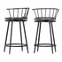 Artiss 2x Bar Stools Swivel Metal Chairs-Furniture > Bar Stools & Chairs-PEROZ Accessories