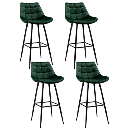 Artiss 4x Bar Stools Velvet Chairs Green-Furniture &gt; Bar Stools &amp; Chairs &gt; Table &amp; Bar Stools-PEROZ Accessories
