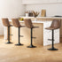 Artiss 4x Bar Stools Vintage Leather Swivel Gas Lift Brown-Furniture > Bar Stools & Chairs > Table & Bar Stools-PEROZ Accessories