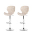 Artiss 2x Bar Stools Kitchen Swivel Gas Lift Counter Chair Wing PE Rattan Beige-Furniture > Bar Stools & Chairs > Table & Bar Stools-PEROZ Accessories
