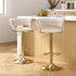 Artiss 2x Bar Stools Gas Lift Velvet Woven Backrest Ivory-Furniture > Bar Stools & Chairs > Table & Bar Stools-PEROZ Accessories