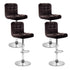 Artiss 4x Bar Stools Leather Gas Lift Brown-Bar Stools-PEROZ Accessories