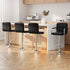 Artiss 4x Bar Stools Leather Gas Lift w/Armrest Black-Bar Stools-PEROZ Accessories