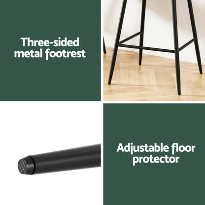 Artiss 4x Bar Stools Kitchen Dining Chair Counter Stool Tub Velvet Metal Green-Furniture &gt; Bar Stools &amp; Chairs &gt; Table &amp; Bar Stools-PEROZ Accessories