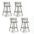 Artiss 4x Bar Stools Kitchen Dining Chair Counter Stool Woven Velvet Metal Ivory-Furniture > Bar Stools & Chairs > Table & Bar Stools-PEROZ Accessories