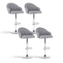 Artiss 4x Bar Stools Kitchen Swivel Gas Lift Counter Chair Shell Leather Grey-Furniture > Bar Stools & Chairs > Table & Bar Stools-PEROZ Accessories