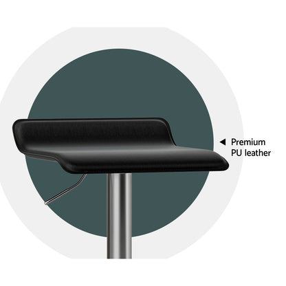 Artiss 4x Bar Stools Faux Leather Chair Black-Furniture &gt; Bar Stools &amp; Chairs-PEROZ Accessories