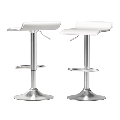 Artiss 2x Bar Stools Faux Leather Chair White-Furniture &gt; Bar Stools &amp; Chairs-PEROZ Accessories