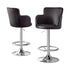 Artiss 2x Leather Bar Stools Swivel Adjustable Gas Lift PU Counter Chairs Brown-Furniture > Bar Stools & Chairs > Table & Bar Stools-PEROZ Accessories