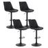 Artiss 4x Bar Stools Kitchen Swivel Gas Lift Counter Chair Diamond Leather Black-Furniture > Bar Stools & Chairs > Table & Bar Stools-PEROZ Accessories