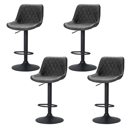 Artiss 4x Bar Stools Gas Lift Vintage Leather Black-Furniture &gt; Bar Stools &amp; Chairs &gt; Massage Chairs-PEROZ Accessories