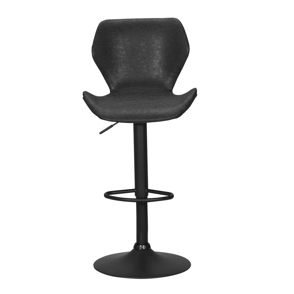 Artiss Bar Stools Kitchen Counter Stools Swivel Gas Lift Vintage Chairs Black x2-Furniture &gt; Bar Stools &amp; Chairs-PEROZ Accessories