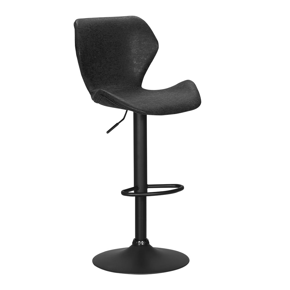 Artiss Bar Stools Kitchen Counter Stools Swivel Gas Lift Vintage Chairs Black x2-Furniture &gt; Bar Stools &amp; Chairs-PEROZ Accessories