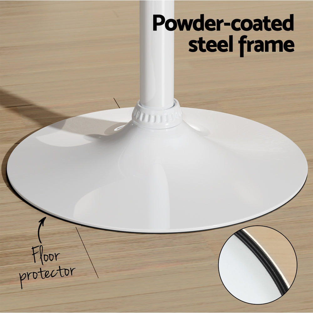 Artiss Bar Table Swivel Base Gas Lift Counter Dining Table 60CM Square Pine-Furniture &gt; Dining-PEROZ Accessories