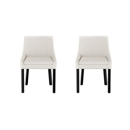 Artiss Dining Chairs Set of 2 Corduroy Wooden Beige-Furniture &gt; Bar Stools &amp; Chairs-PEROZ Accessories
