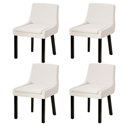 Artiss Dining Chairs Set of 4 Corduroy Wooden Beige-Furniture &gt; Dining &gt; Kitchen &amp; Dining Chairs-PEROZ Accessories