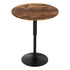Artiss Height Adjustable Bar Table 360 Swivel Round Gaslift Design 60cm Rustic Brown Black-Furniture > Bar Stools & Chairs > Table & Bar Stools-PEROZ Accessories