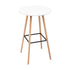 Artiss Bar Table Round Counter Kitchen Dining Desk Pub 98cm Height Wood White-Furniture > Living Room > Coffee Tables-PEROZ Accessories