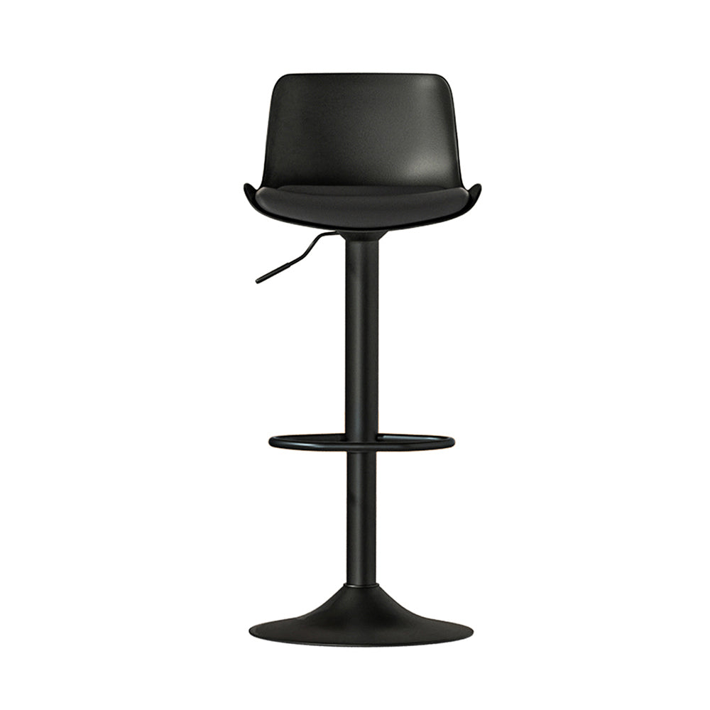 Artiss 2x Bar Stools Padded Seat Gas Lift Black-Furniture &gt; Bar Stools &amp; Chairs-PEROZ Accessories