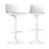 Artiss Bar Stools Kitchen Swivel Gas Lift Stool Leather Dining Chairs White x2-Furniture > Bar Stools & Chairs-PEROZ Accessories