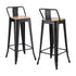 Artiss Metal Bar Stools Set of 2 Counter Height Barstools 77cm Seat Height w/ Removable Back-Furniture > Bar Stools & Chairs > Table & Bar Stools-PEROZ Accessories