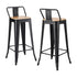 Artiss 2x Bar Stools Kitchen Counter High Chair Dining Stackable Metal Black-Furniture > Bar Stools & Chairs > Table & Bar Stools-PEROZ Accessories