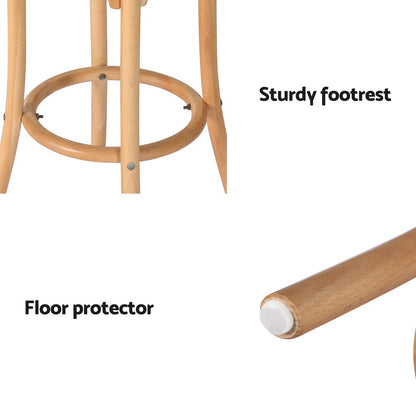 Artiss 4x Bar Stoosl Rattan Seat Wooden-Furniture &gt; Bar Stools &amp; Chairs &gt; Massage Chairs-PEROZ Accessories