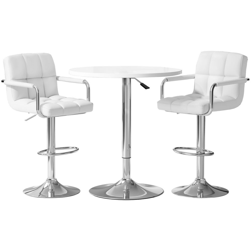 Artiss Bar Table and Stools Set Dining Desk Kitchen Chairs Cafe Pub-Furniture &gt; Bar Stools &amp; Chairs &gt; Table &amp; Bar Stools-PEROZ Accessories