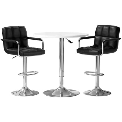 Artiss Bar Table and Stools Set Dining Desk Kitchen Chairs Cafe Pub-Furniture &gt; Bar Stools &amp; Chairs &gt; Table &amp; Bar Stools-PEROZ Accessories