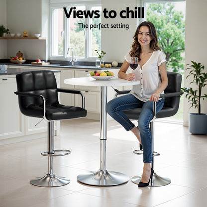 Artiss Bar Table and Stools Set Dining Desk Kitchen Chairs Cafe Pub-Furniture &gt; Bar Stools &amp; Chairs &gt; Table &amp; Bar Stools-PEROZ Accessories