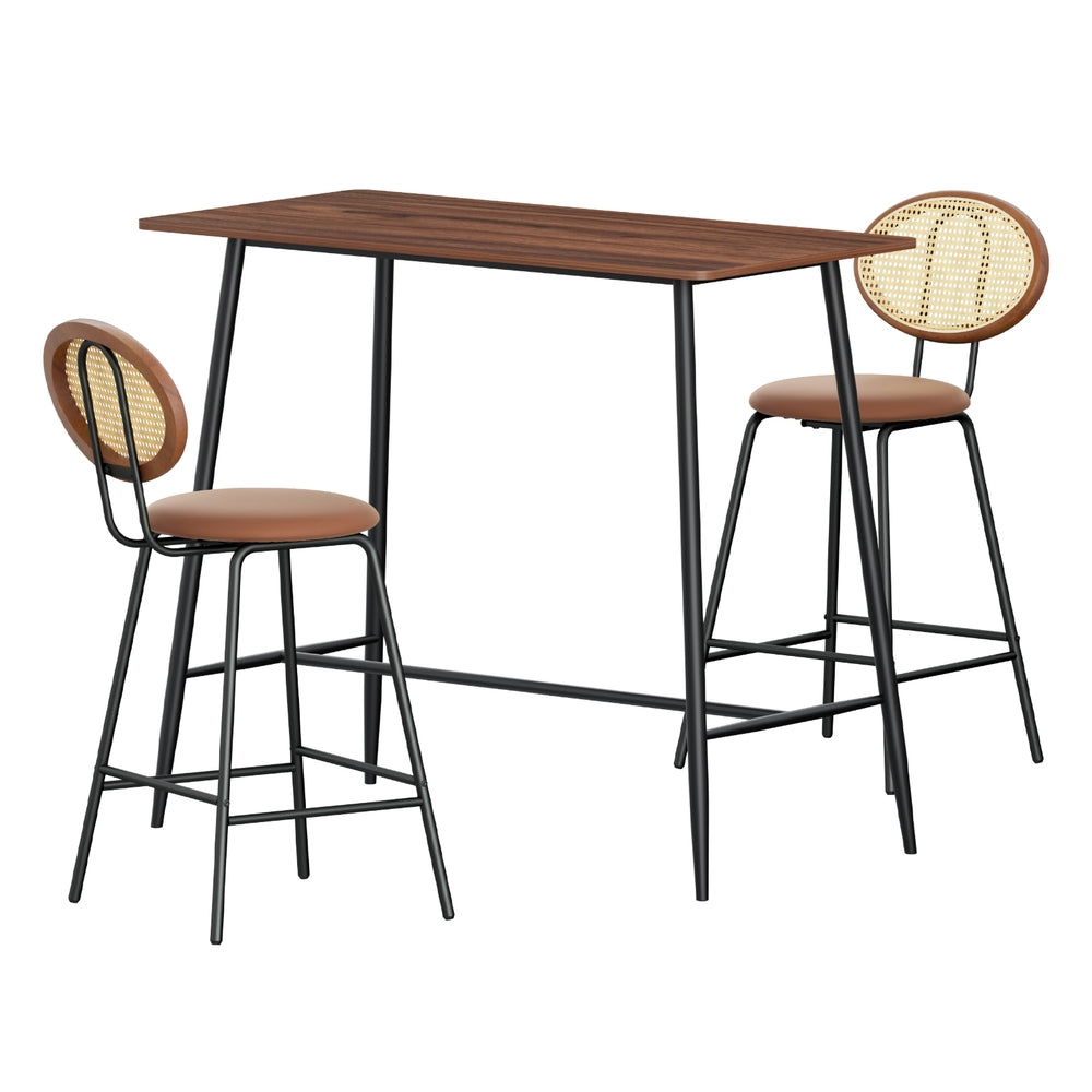 Artiss Bar Table Stools Set Dining Desk Industrial Kitchen Chairs Cafe Pub-Furniture &gt; Bar Stools &amp; Chairs &gt; Table &amp; Bar Stools-PEROZ Accessories