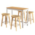 Artiss Bar Table and Stools Set Dining Desk Kitchen Chairs Cafe Pub-Furniture > Bar Stools & Chairs > Table & Bar Stools-PEROZ Accessories