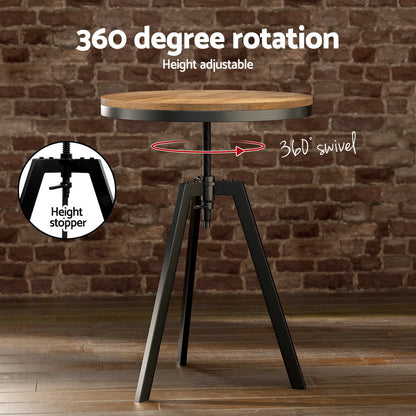 Artiss Bar Table and Stools Set Dining Desk Industrial Kitchen Chairs Cafe Pub-Furniture &gt; Bar Stools &amp; Chairs &gt; Table &amp; Bar Stools-PEROZ Accessories