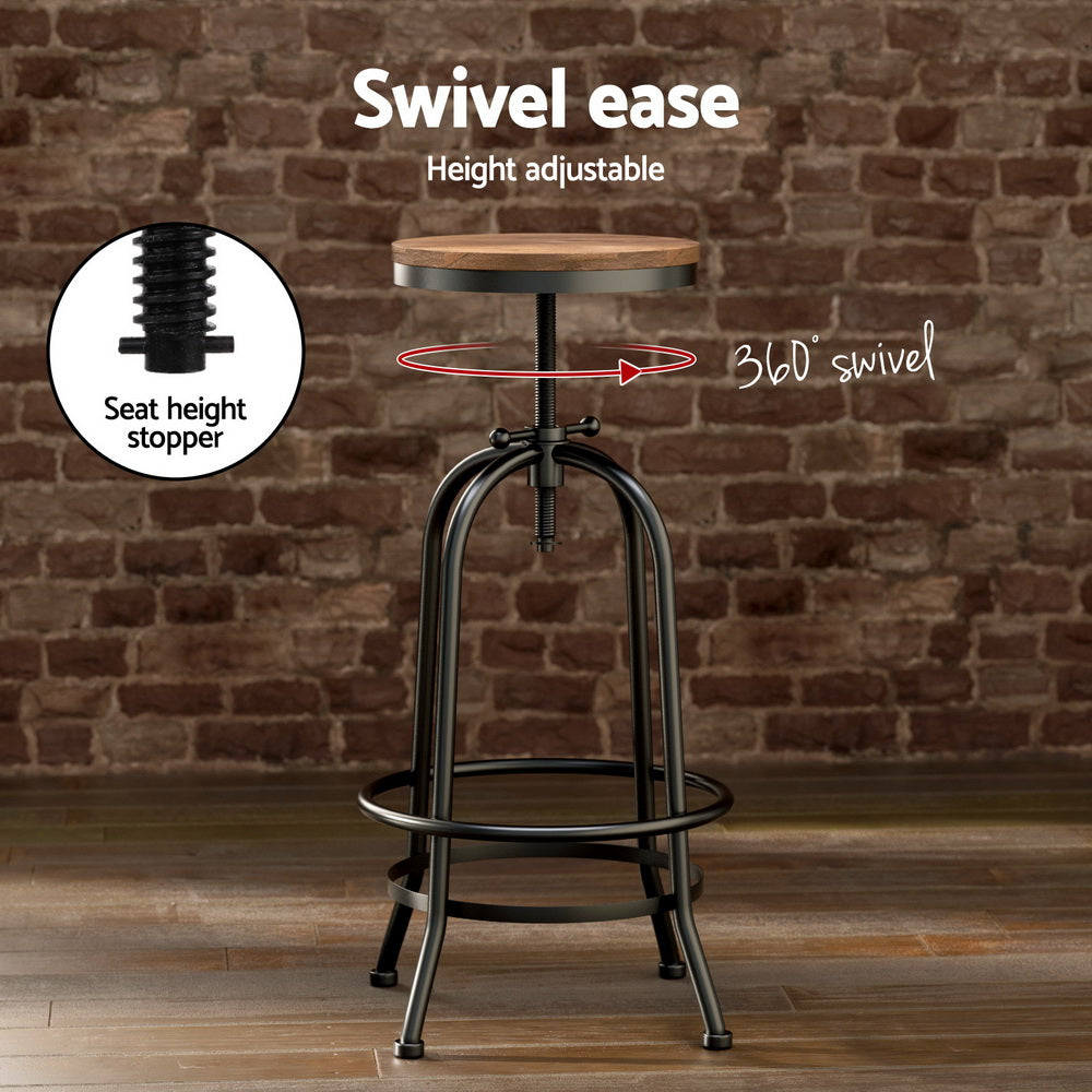 Artiss Bar Table Stools Set Dining Desk Industrial Kitchen Chairs Cafe Pub-Furniture &gt; Bar Stools &amp; Chairs &gt; Table &amp; Bar Stools-PEROZ Accessories