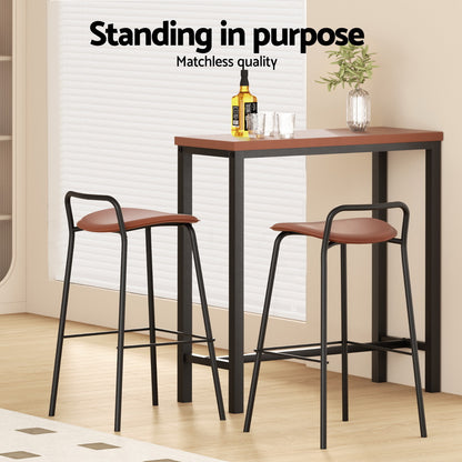 Artiss Bar Table and Stools Set Dining Desk Kitchen Chairs Cafe Pub-Furniture &gt; Bar Stools &amp; Chairs &gt; Table &amp; Bar Stools-PEROZ Accessories