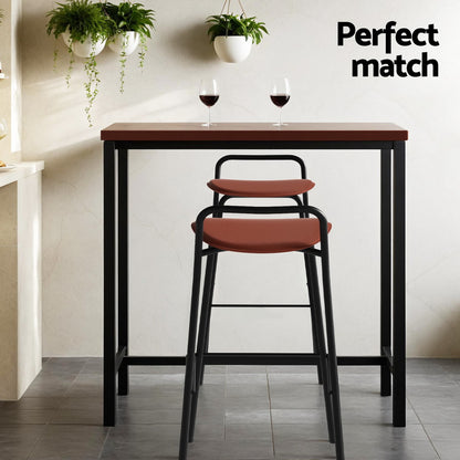 Artiss Bar Table and Stools Set Dining Desk Kitchen Chairs Cafe Pub-Furniture &gt; Bar Stools &amp; Chairs &gt; Table &amp; Bar Stools-PEROZ Accessories