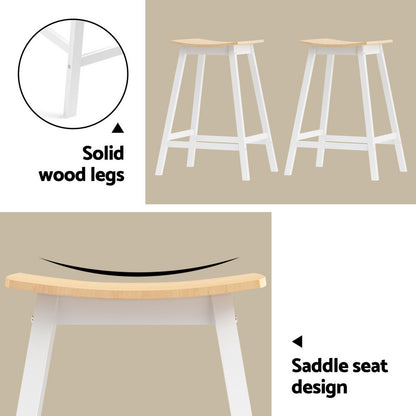 Artiss Bar Table and Stools Set Dining Desk Solid Wood Kitchen Chairs Cafe Pub-Furniture &gt; Bar Stools &amp; Chairs &gt; Table &amp; Bar Stools-PEROZ Accessories