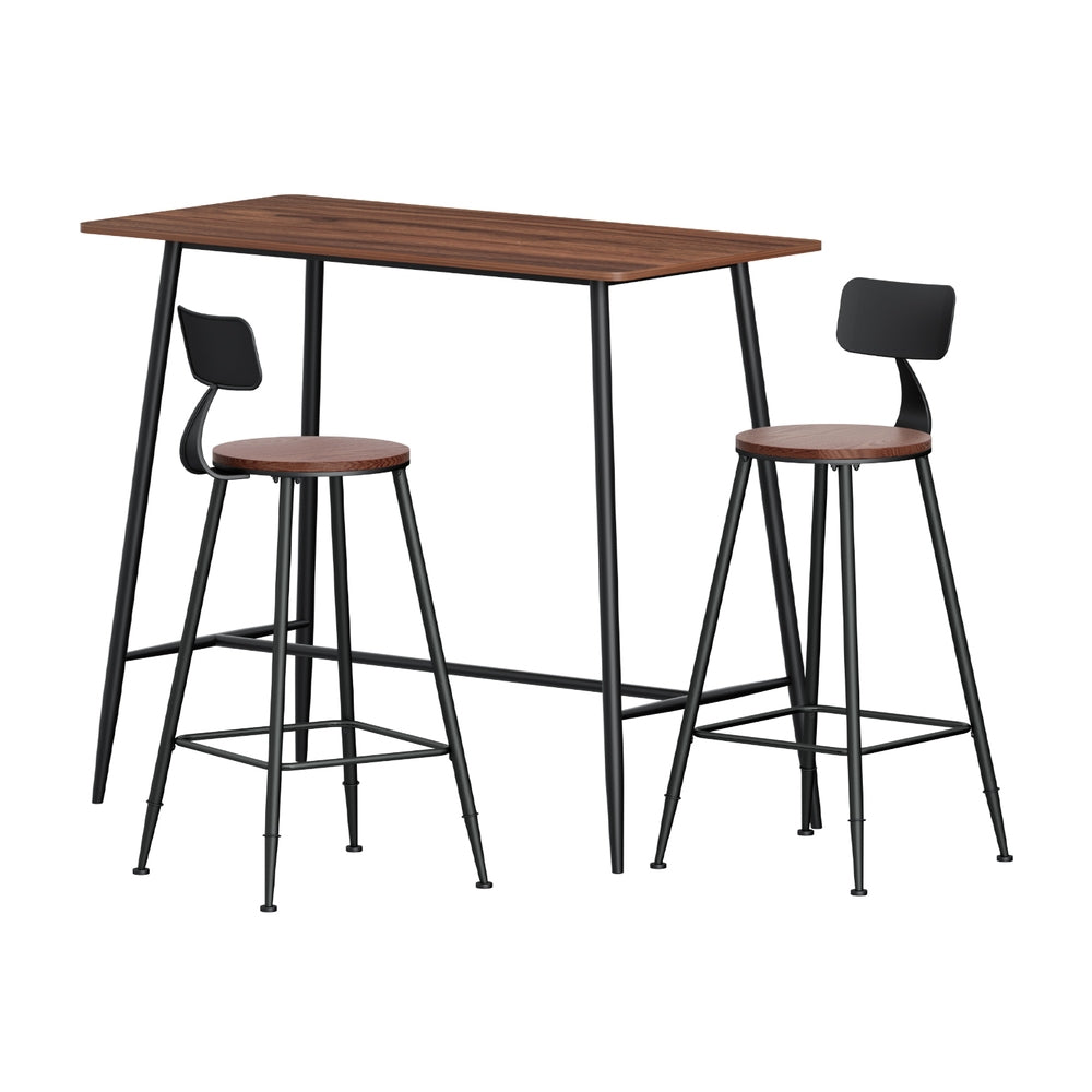 Artiss Bar Table and Stools Set Dining Desk Kitchen Chairs Cafe Pub-Furniture &gt; Bar Stools &amp; Chairs &gt; Table &amp; Bar Stools-PEROZ Accessories