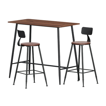 Artiss Bar Table and Stools Set Dining Desk Kitchen Chairs Cafe Pub-Furniture &gt; Bar Stools &amp; Chairs &gt; Table &amp; Bar Stools-PEROZ Accessories