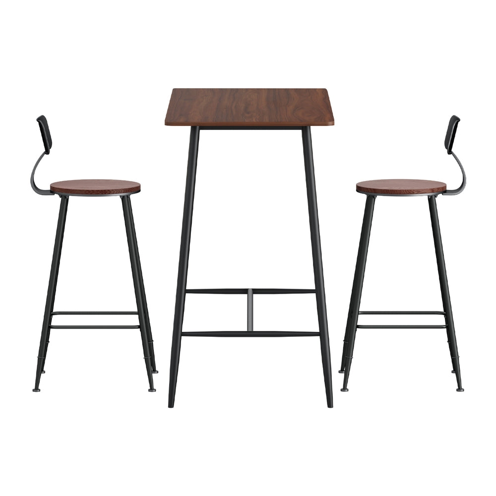 Artiss Bar Table and Stools Set Dining Desk Kitchen Chairs Cafe Pub-Furniture &gt; Bar Stools &amp; Chairs &gt; Table &amp; Bar Stools-PEROZ Accessories