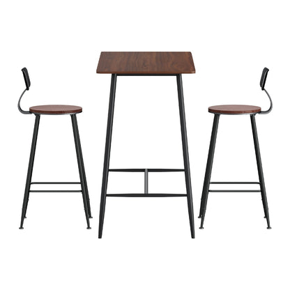 Artiss Bar Table and Stools Set Dining Desk Kitchen Chairs Cafe Pub-Furniture &gt; Bar Stools &amp; Chairs &gt; Table &amp; Bar Stools-PEROZ Accessories