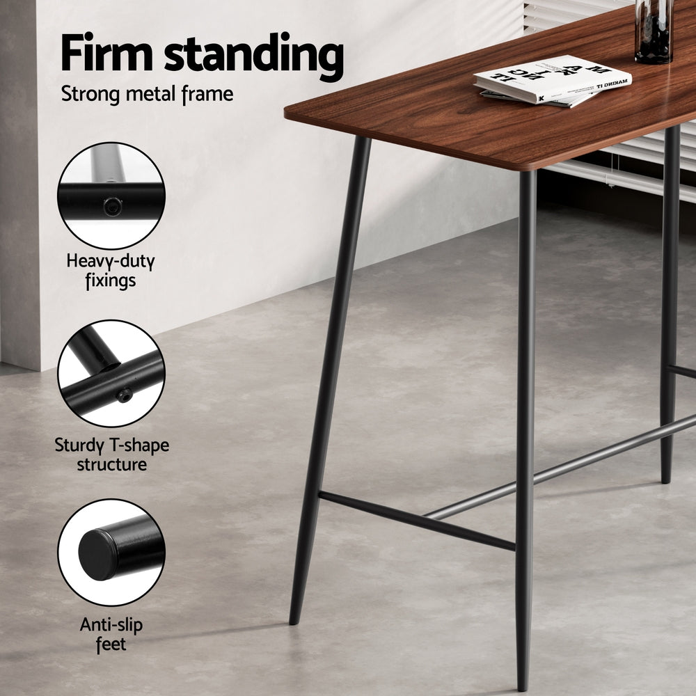 Artiss Bar Table and Stools Set Dining Desk Kitchen Chairs Cafe Pub-Furniture &gt; Bar Stools &amp; Chairs &gt; Table &amp; Bar Stools-PEROZ Accessories