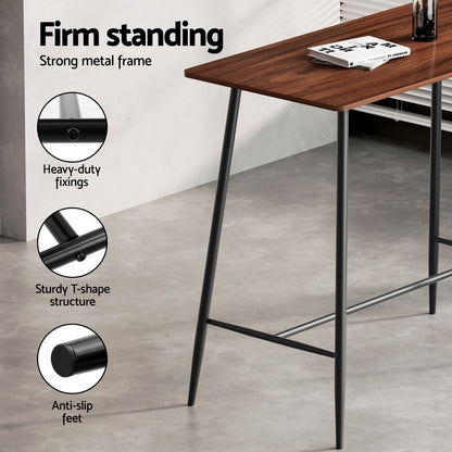 Artiss Bar Table and Stools Set Dining Desk Kitchen Chairs Cafe Pub-Furniture &gt; Bar Stools &amp; Chairs &gt; Table &amp; Bar Stools-PEROZ Accessories