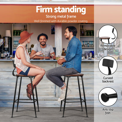 Artiss Bar Table and Stools Set Dining Desk Kitchen Chairs Cafe Pub-Furniture &gt; Bar Stools &amp; Chairs &gt; Table &amp; Bar Stools-PEROZ Accessories