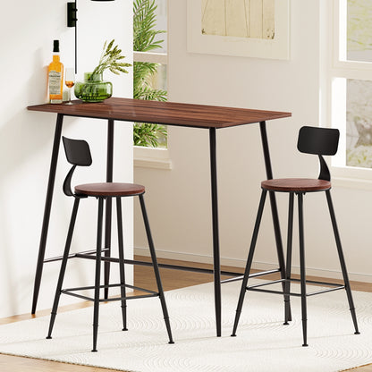 Artiss Bar Table and Stools Set Dining Desk Kitchen Chairs Cafe Pub-Furniture &gt; Bar Stools &amp; Chairs &gt; Table &amp; Bar Stools-PEROZ Accessories