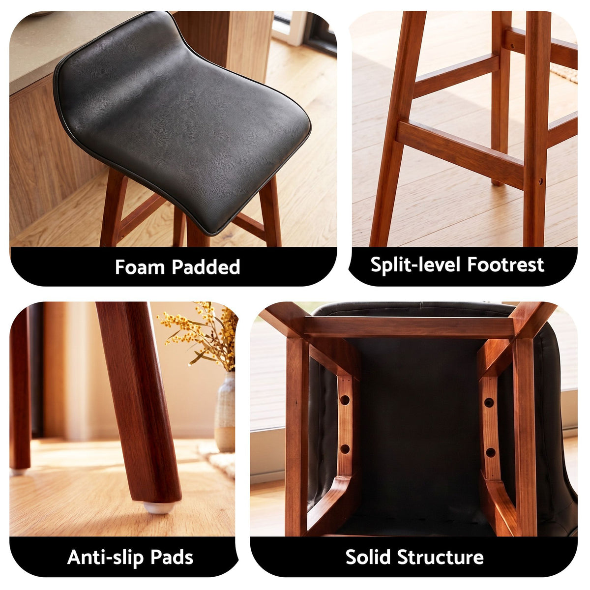 Artiss 5Pcs Bar Table and Stools Set Dining Desk Kitchen Chairs Cafe Pub Wood-Furniture > Dining > Dining Set-PEROZ Accessories