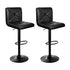 Artiss 2x Bar Stools Kitchen Dining Chairs Gas Lift Stool Leather Black-Furniture > Bar Stools & Chairs-PEROZ Accessories