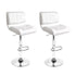 Artiss 2x Bar Stools Gas Lift Leather Padded White-Furniture > Bar Stools & Chairs-PEROZ Accessories