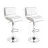Artiss 2x Bar Stools Gas Lift Leather Padded White-Furniture > Bar Stools & Chairs-PEROZ Accessories